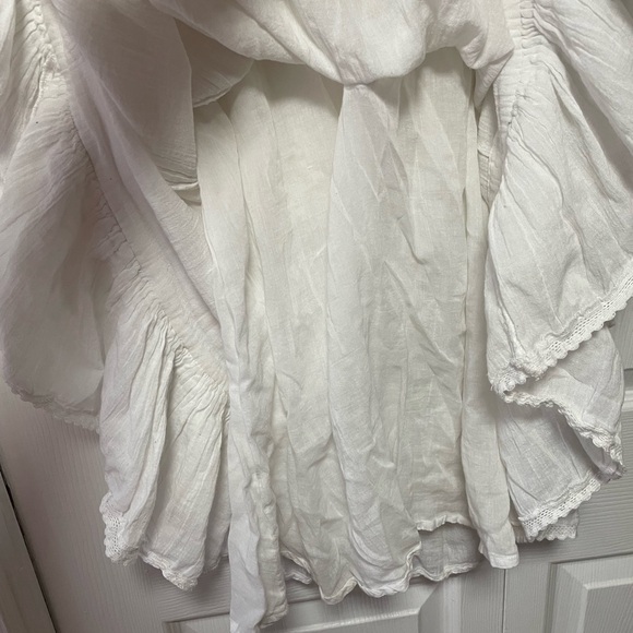 Stunning White Prairie-Style Mini Dress - Picture 4 of 5